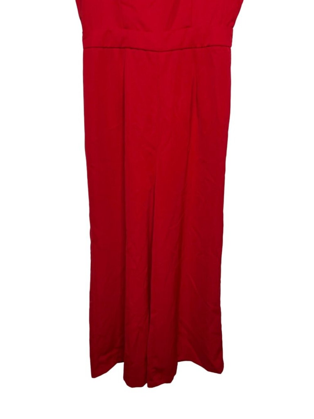 Gianni Bini Womens Small Red Ruffle Wide Leg Jumpsuit V Neck Party - Picture 8 of 9